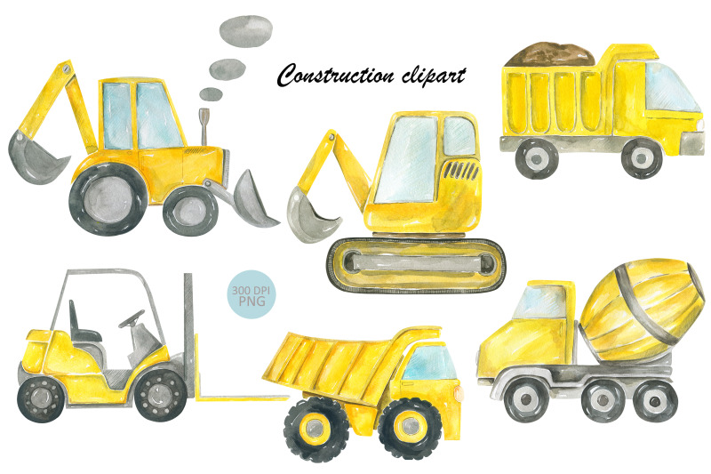 watercolor-construction-truck-clipart