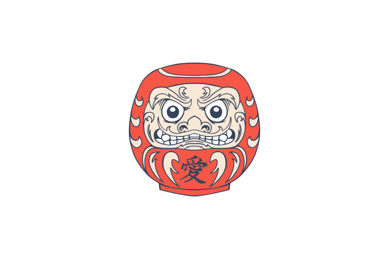 japanese-daruma-with-quot-ai-quot-kanji-quot-love-quot-logo-design-vector