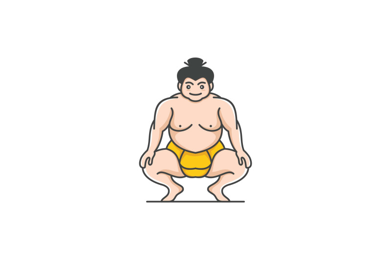 sumo-wrestler-logo-japanese-traditional-sport-logo-design