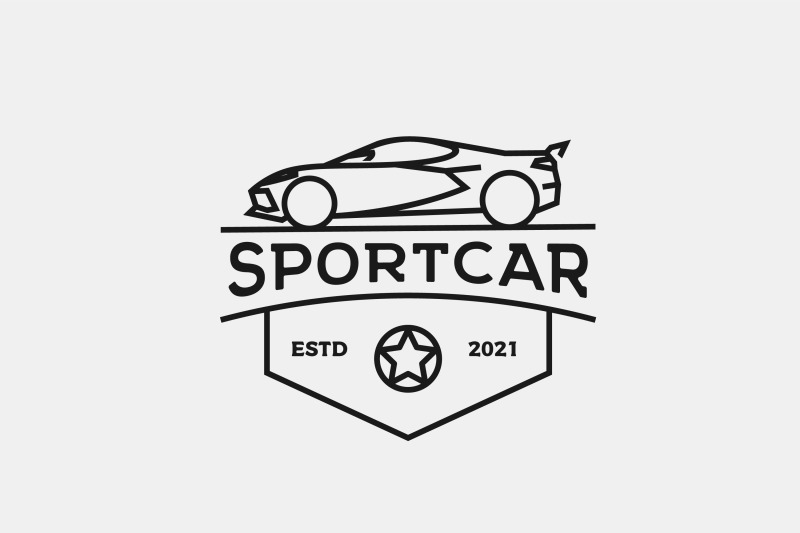 vintage-badge-emblem-line-art-car-logo-design-vector