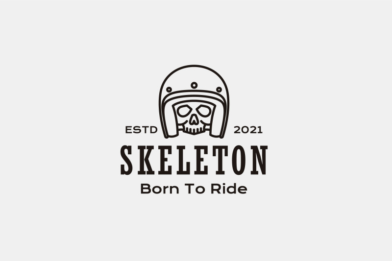 line-art-skull-with-helmet-rider-motorcycle-club-logo-design