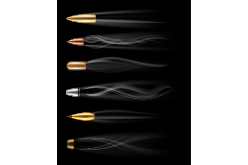 bullets-flying-different-fired-bullet-in-motion-with-smoke-traces-rea