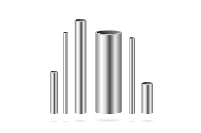 realistic-detailed-3d-steel-or-metal-pipes-set-vector