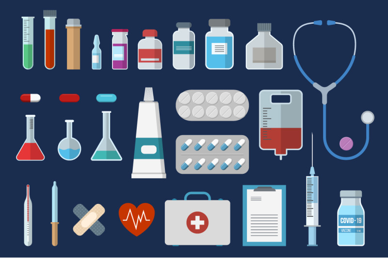 pharmacy-medical-icons-set