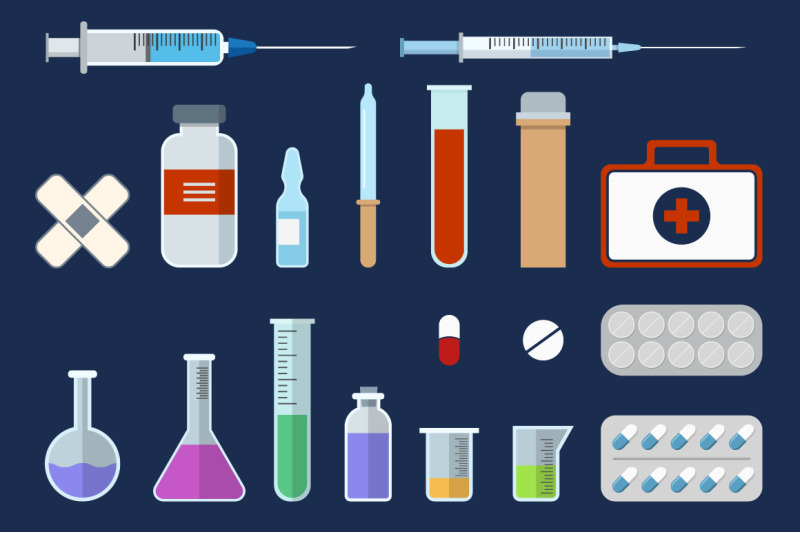 pharmacy-medical-icons-set