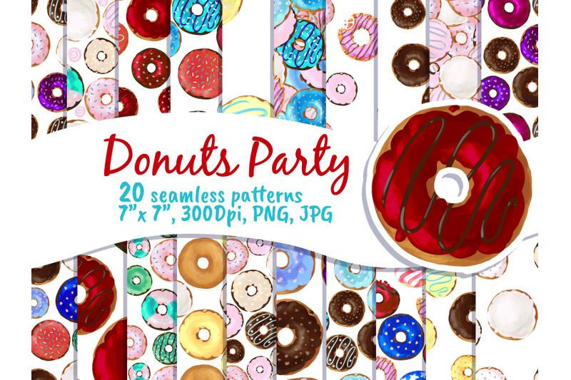 donut-party-seamless-pattern