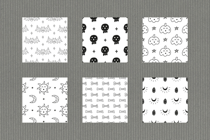 halloween-black-and-white-seamless-patterns-big-pack