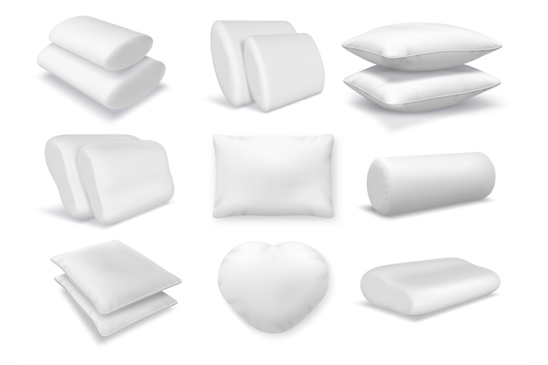 realistic-white-cotton-orthopedic-pillows-square-and-round-cushions