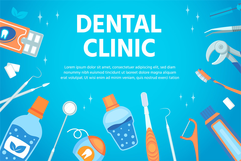 dental-clinic-poster-with-stomatological-and-teeth-hygiene-tools-flat