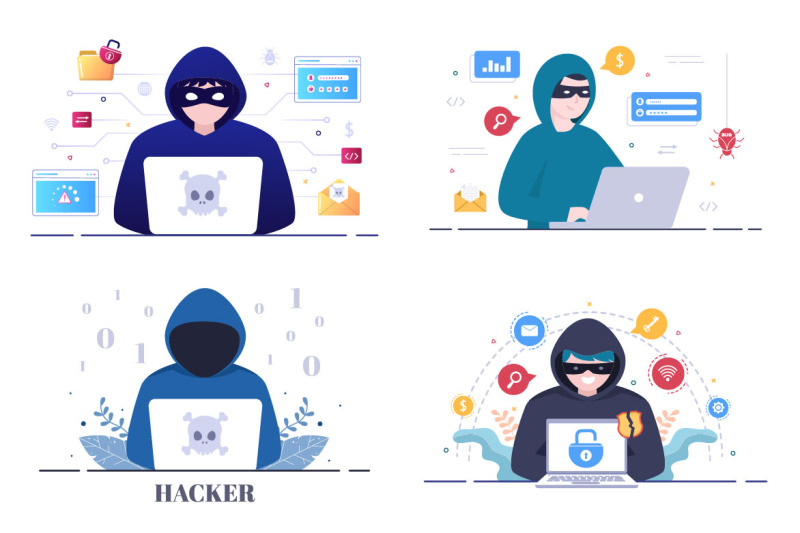 13-hacker-vector-illustration