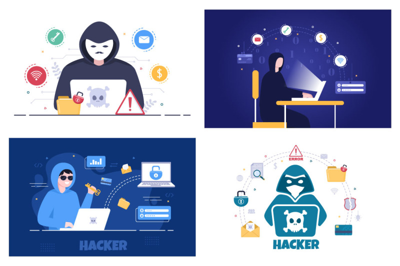 13-hacker-vector-illustration