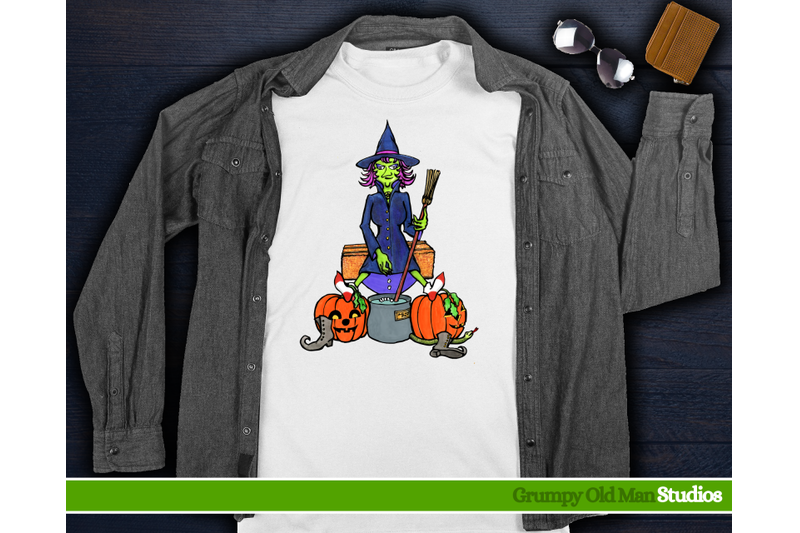 witch-stirring-a-cauldron-halloween-monster