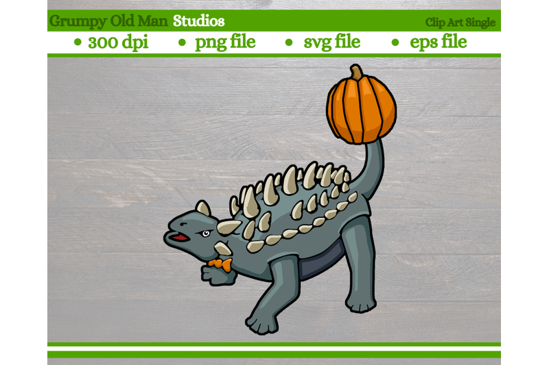 ankylosaurus-with-pumpkin-on-tail-halloween-dinosaur