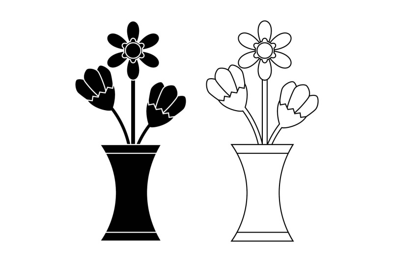 flower-bundle-solid-outline-801