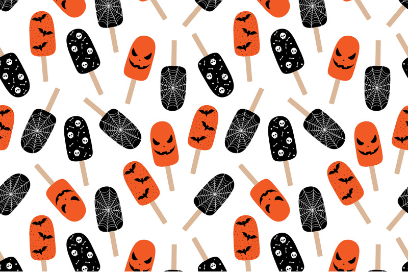 halloween-food-pattern-cupcake-pattern-dessert-pattern