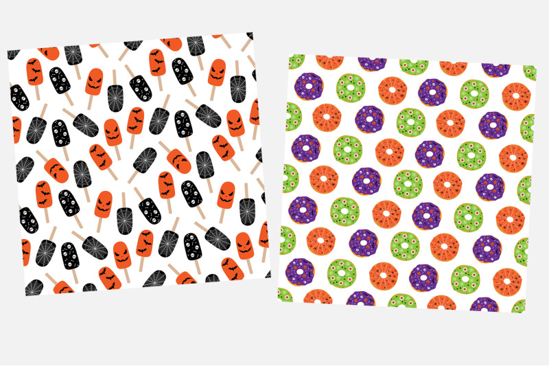 halloween-food-pattern-cupcake-pattern-dessert-pattern