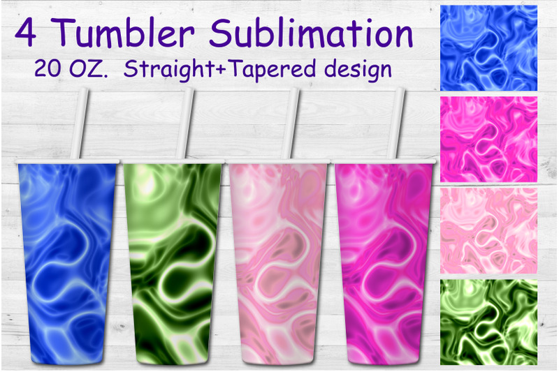 tumbler-sublimation-waves-20-oz-tumbler-skinny-wrap-foil