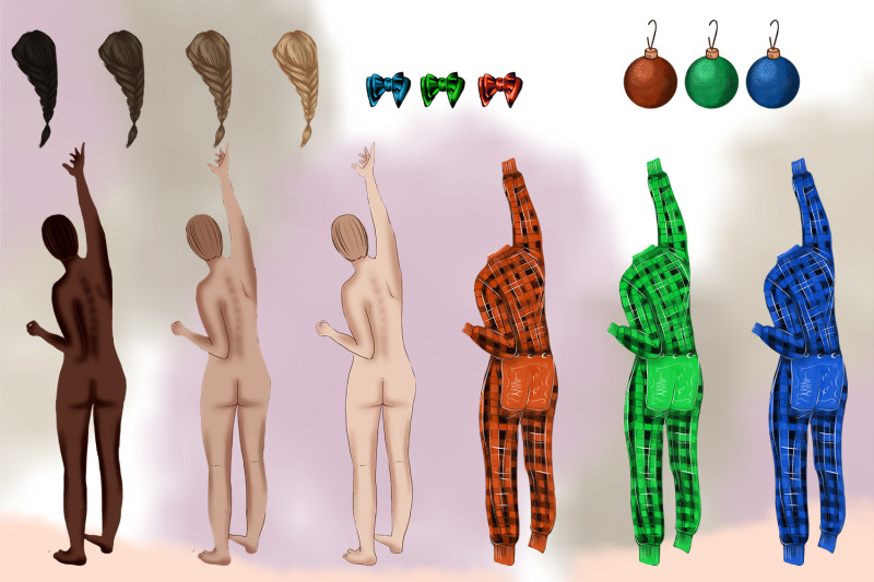 christmas-family-clipart-matching-pajama