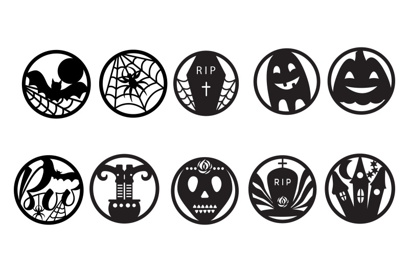 halloween-coasters-bundle-decorative-circle-coasters-svg