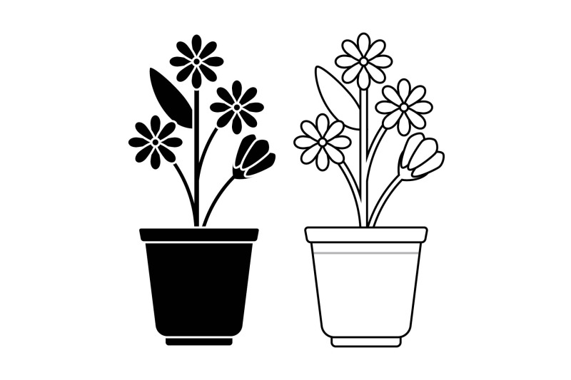 flower-bundle-solid-outline-813