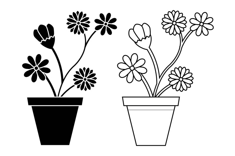 flower-bundle-solid-outline-817