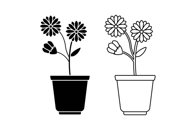 flower-bundle-solid-outline-819