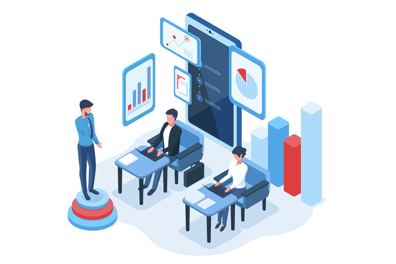 isometric-people-and-charts-data-analysis-concept-financial-statistic