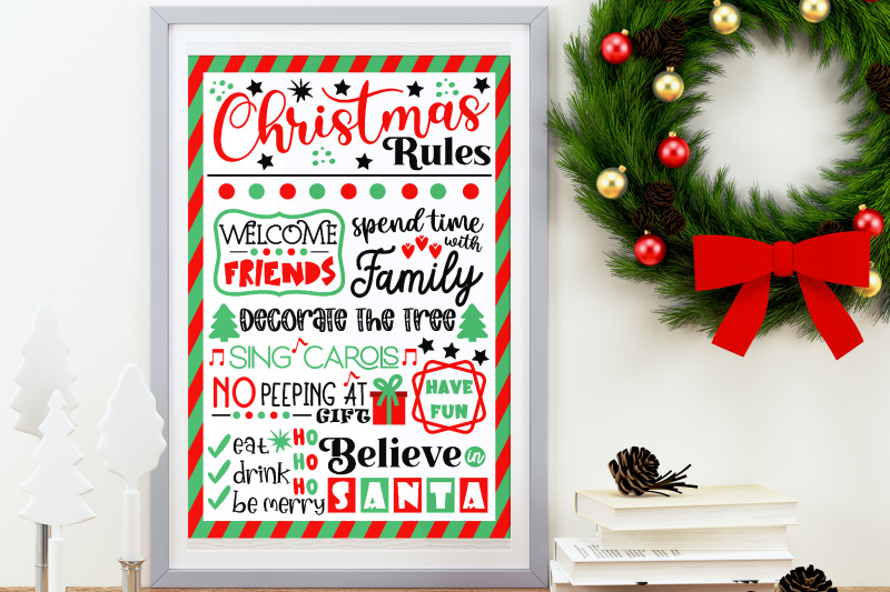 christmas-rules-svg-cut-files-christmas-svg-bundle-christmas-poster