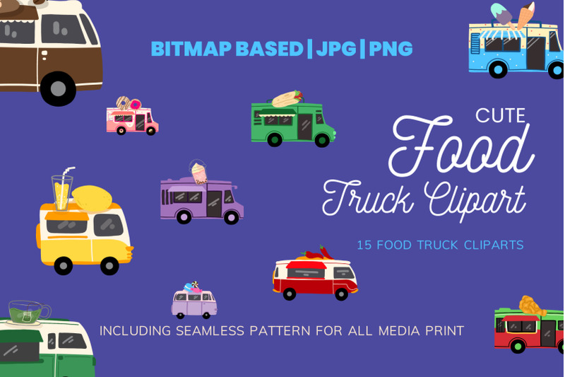 food-truck-15-clipart-plus-seamless-pattern