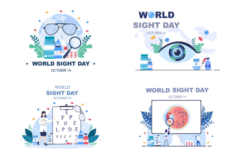 13-world-sight-day-eye-vector-illustration