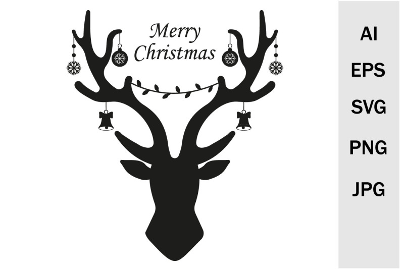 deer-antler-template-with-garland-cutting-files-svg