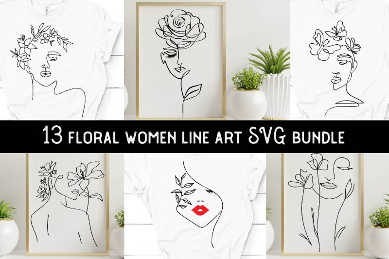 floral-women-line-art-svgs-floral-girl-line-art-svgs