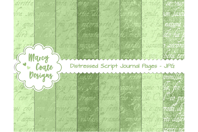 green-distressed-script-journal-papers-us-letter-size