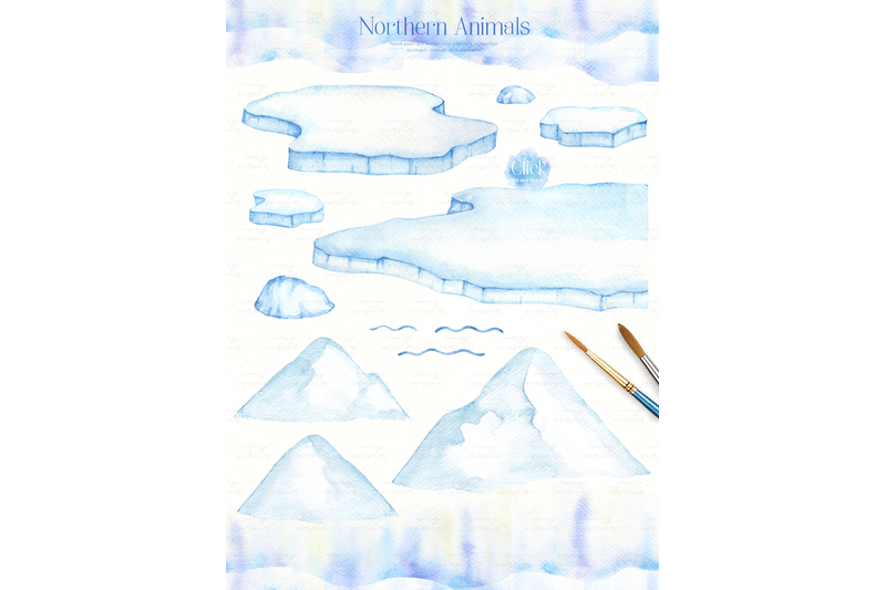 northern-animals-watercolor-clip-art