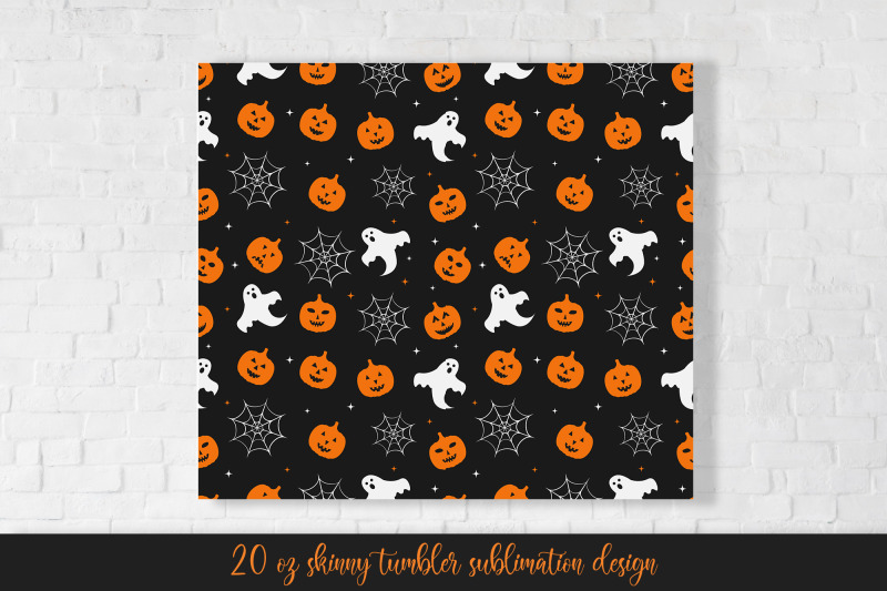 halloween-pumpkins-and-ghosts-tumbler-sublimation-wrap