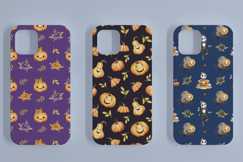 halloween-pumpkin-patterns-seamless-patterns-for-wrapping-paper