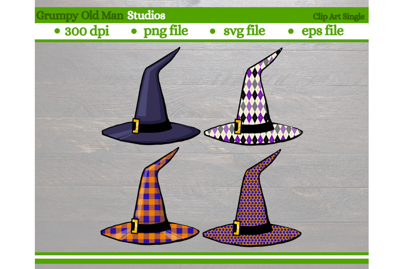 witch-039-s-hats-in-argyle-buffalo-plaid-and-polka-dot