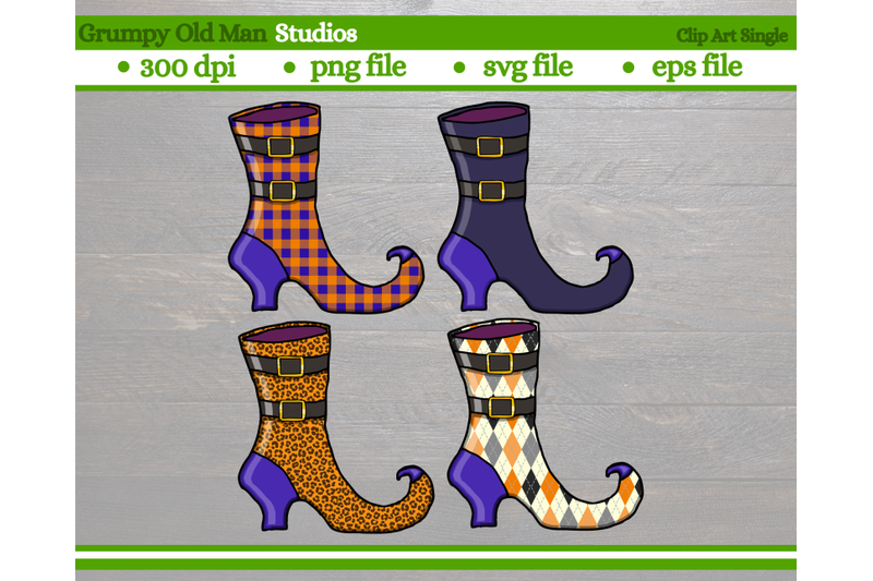 witches-boot-in-buffalo-plaid-argyle-and-leopard-print