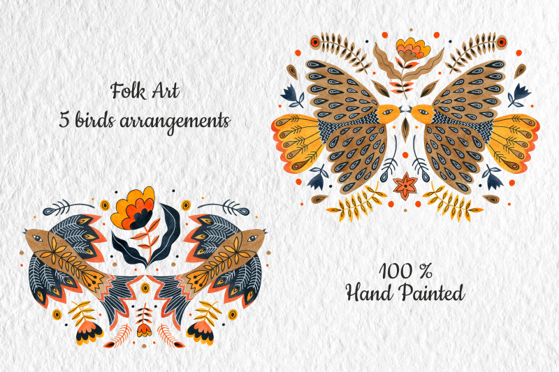 watercolor-folk-art-birds-prepared-illustration
