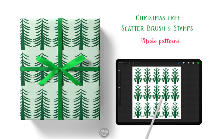 procreate-brushes-for-christmas-trees-procreate-stamps-and-scatter
