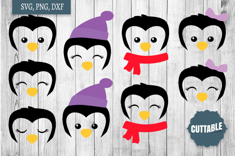 penguin-faces-svg-cute-penguin-cut-files-little-penguin-face-svgs
