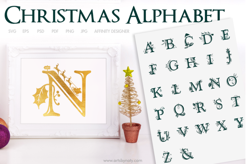 christmas-alphabet-svg-for-crafts-and-sublimation
