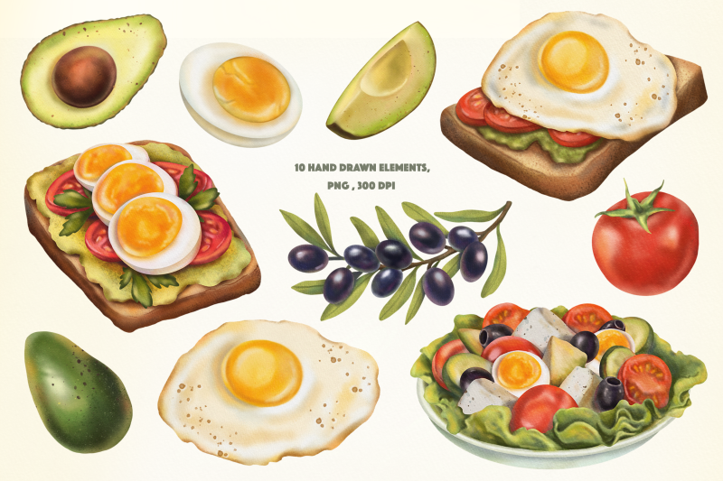 healthy-breakfast-clipart-set-2-pattern-png