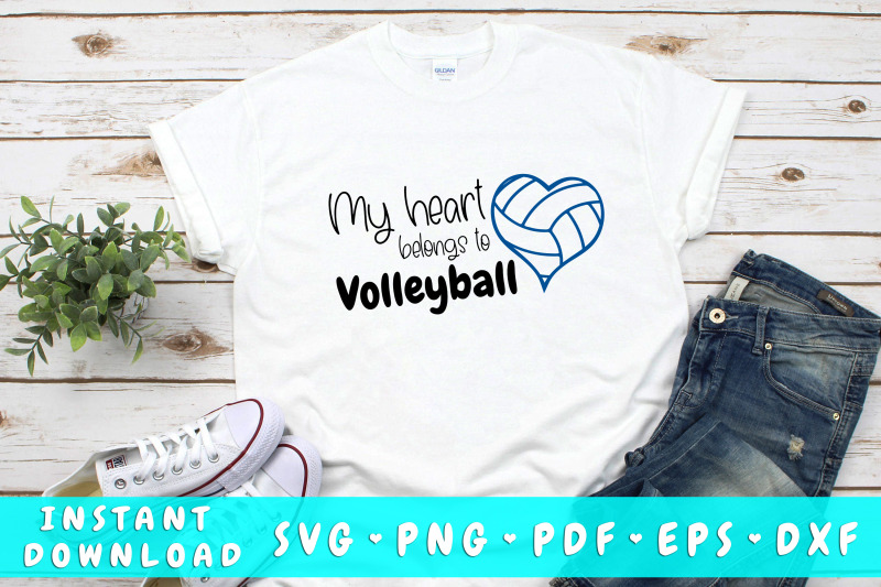 my-heart-belongs-to-volleyball-svg