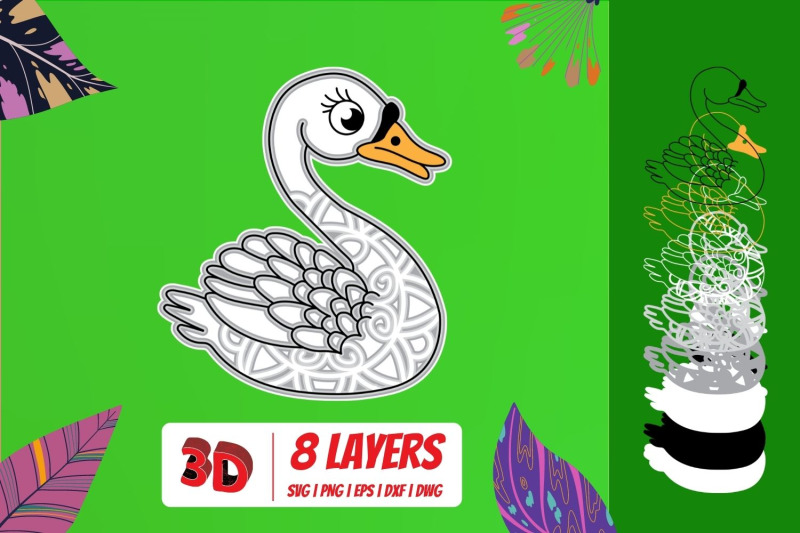 3d-swan-svg-cut-file