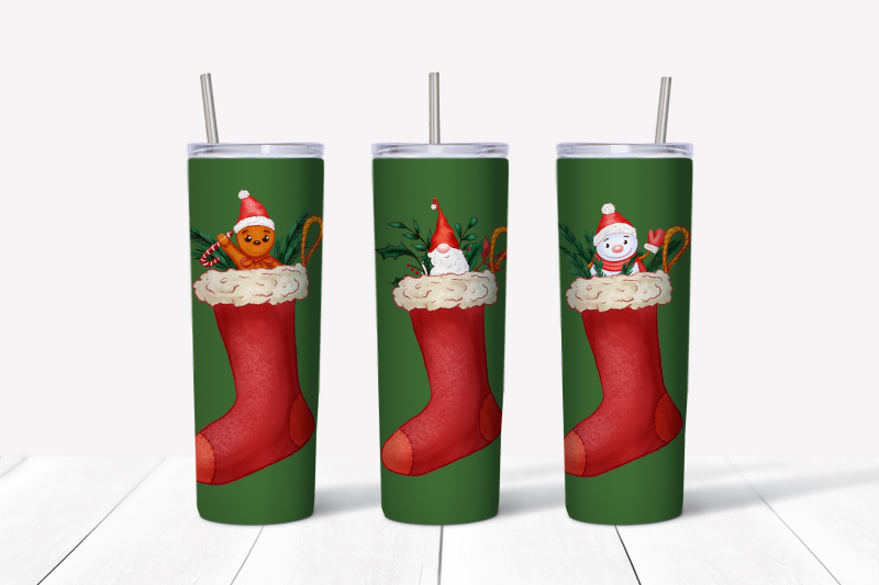 christmas-socks-sublimation-design-skinny-tumbler-wrap-design