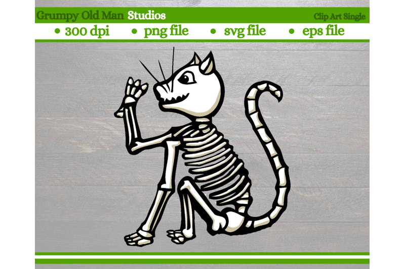 funny-skeleton-cat-halloween-design
