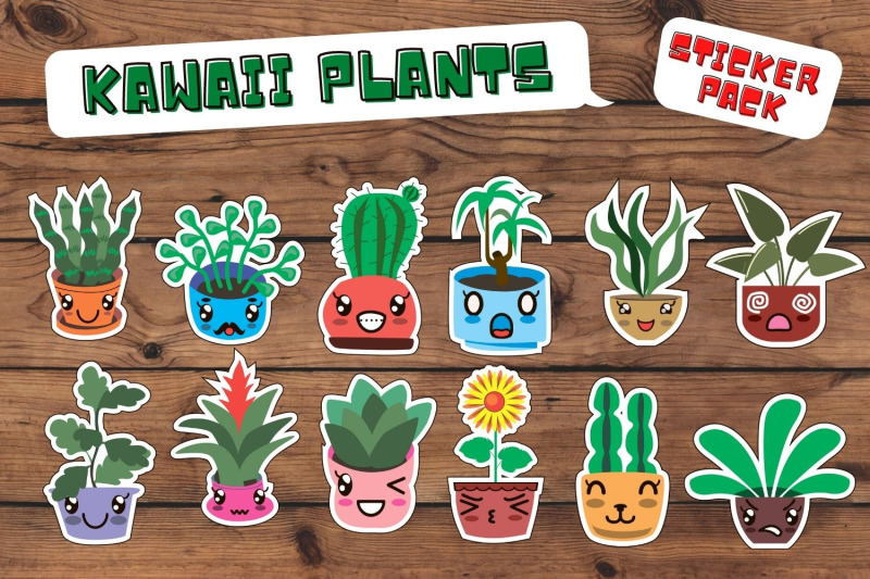 kawaii-plants-stickers