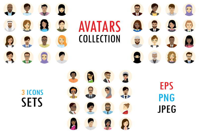 people-avatars-icons-flat-collection