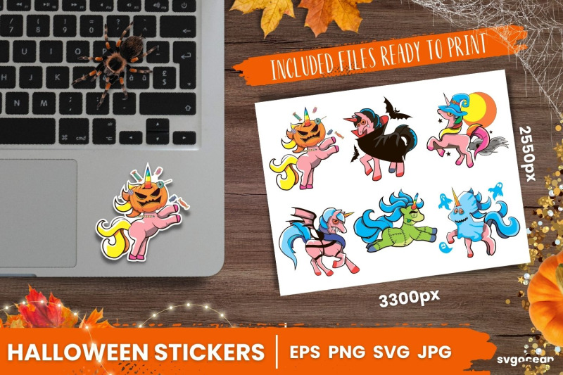 halloween-unicorn-stickers